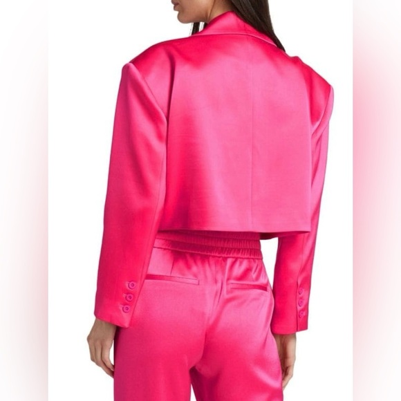 ALICE + OLIVIA Shan Cropped Satin Blazer - Picture 3 of 8